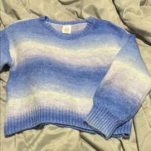 Blue Ombré Crew Neck Sweater